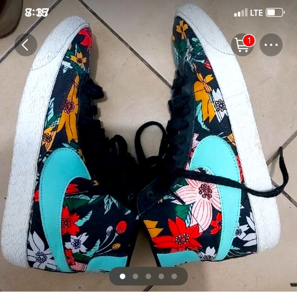 Nike floral print shoes